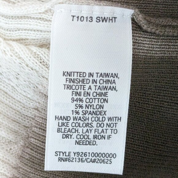 VTG 00s Y2K Guess Cream White Ombre Knit Ruffle Cropped Short Sleeve Cardigan - Picture 7 of 7